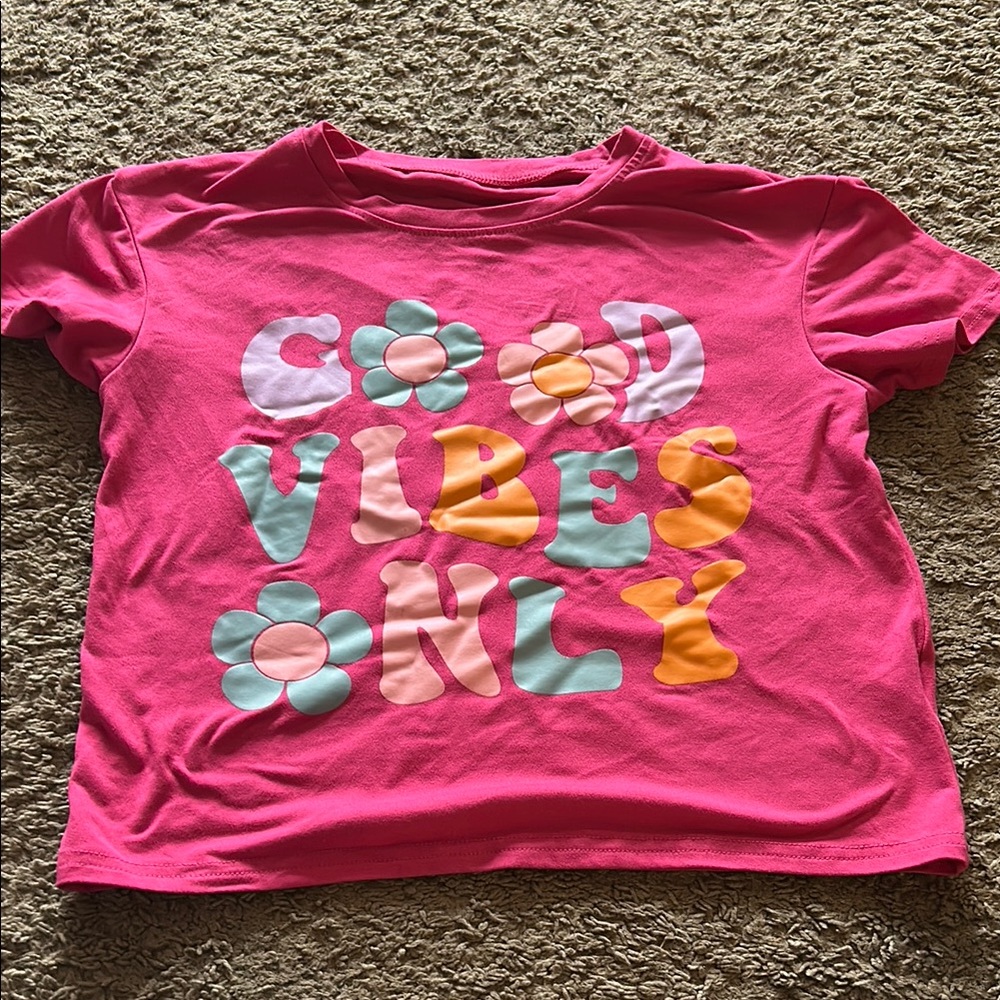 Kids Pink Graphic T-Shirt